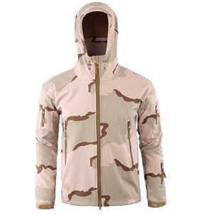 Shark skin soft shell men's sport camouflage suit