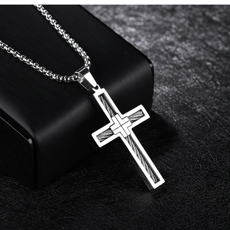 Cross Men's Necklace Trendy Men's PendantStyle: Europe and America Material: titanium steel Style: Couple Modeling: Geometric
Chain length: 550mm
 
  
 

 
   JewelryShoparamas.comNecklace Trendy Men'