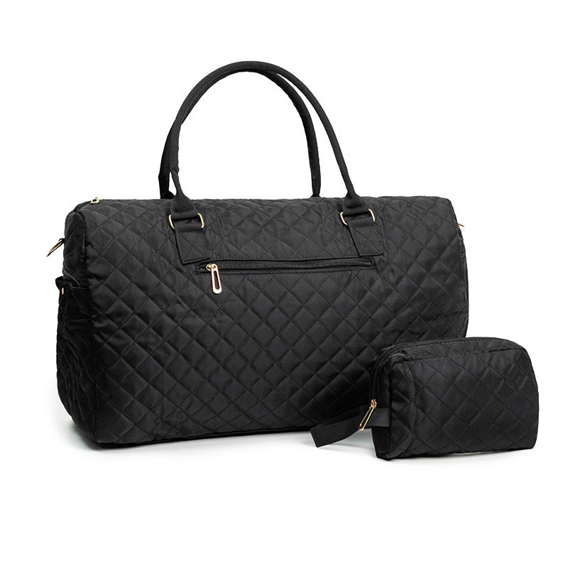 Women's Quilted Travel Baggage Carousel Wash Bag