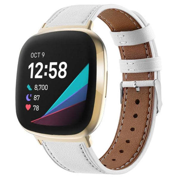 Round Tail Leather Strap Round Tail Buckle
 Product information:
 


 Interface type: dedicated interface
 
 Strap width: 20mm
 
 Compatible models: fitbit versa 3/sense
 
 Color: black, brown, white, pink, 0Shoparamas.comRound Tail Leather Strap Round Tail Buckle