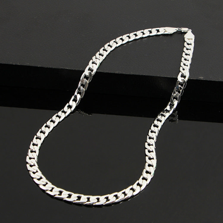 European and American hot selling men's flat side NK necklaces have a Color: golden, silver
golden: 60CM*10MM

 silver: 60CM*10MM
 
JewelryShoparamas.comflat side NK necklaces