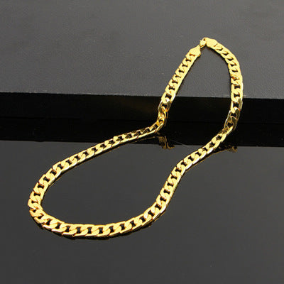 European and American hot selling men's flat side NK necklaces have a Color: golden, silver
golden: 60CM*10MM

 silver: 60CM*10MM
 
JewelryShoparamas.comflat side NK necklaces