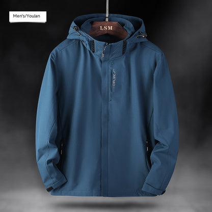 Men's Outdoor Sports Jacket, Breathable, Wind and Waterproof