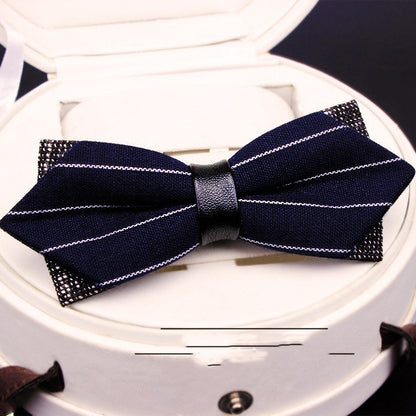 Bowknot Tie for Men
 Material: cloth
 
 Model: S—small, M—medium, L—large, XL—super large
 
 Specifications: dark red stripes (two small bells), dark red stripes (no bells), blue stripClothing & ApparelShoparamas.comBowknot Tie