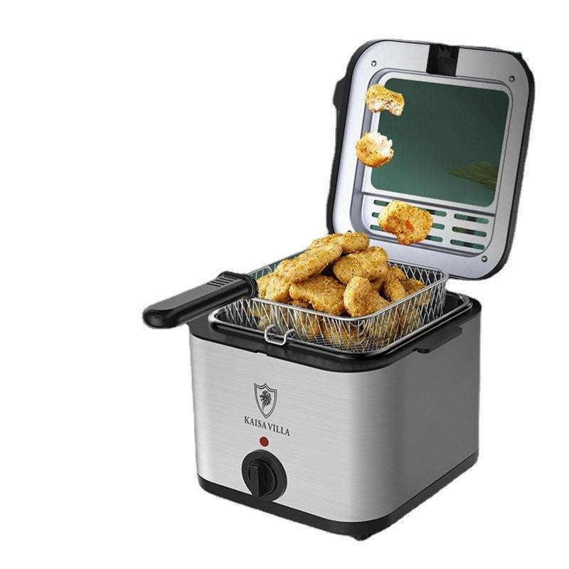 Visual Multifunctional Electric Air Fryer Skewer French Fries Machine
 Product information:
 
 Voltage: 220V-240V
 
 Power: 1000W
 
 Capacity: 2.5L
 
 Body material: stainless steel + plastic
 
 Product weight: 2.5kg
 
 Fried blue sizAppliancesShoparamas.comVisual Multifunctional Electric Air Fryer Skewer French Fries Machine