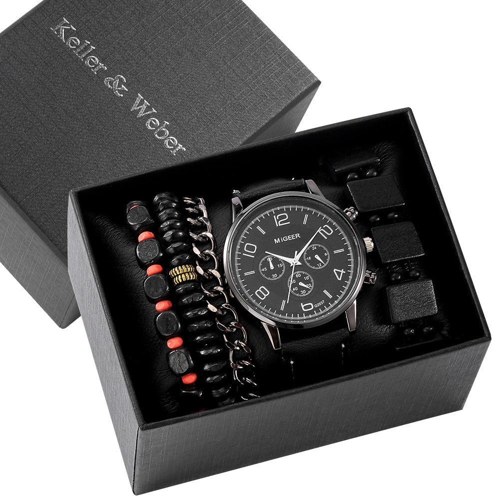 Men's Gift Box Set Watch Fashion Watch Bracelet Set QuartzProduct information: 
Special function: decoration, world time Display type: pointer Applicable crowd: male style: Casual Waterproof: No Movement type: Quartz ThicknMen's WatchesShoparamas.comGift Box Set Watch Fashion Watch Bracelet Set Quartz