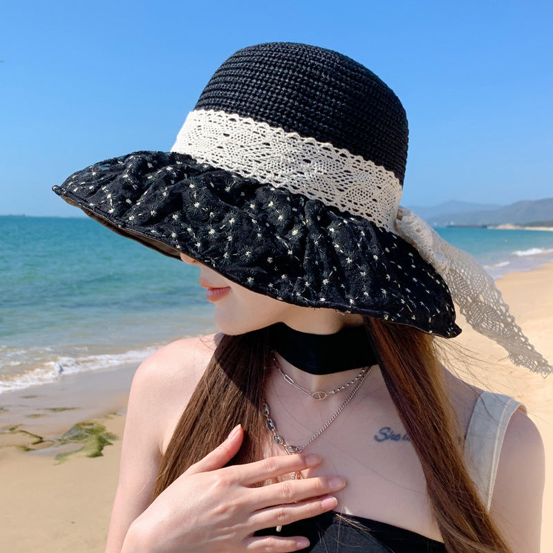 Lace Bow Straw Fisherman Hat Summer Outdoor Sunhat With Large Brim Ant
 Product information:
 
 Material:Polyester+Lace
 


 


 Packing list:

Hat*1

 


 Product Image:


 
 
 
 
 
 
Clothing & Apparel for WomenShoparamas.comLace Bow Straw Fisherman Hat Summer Outdoor Sunhat