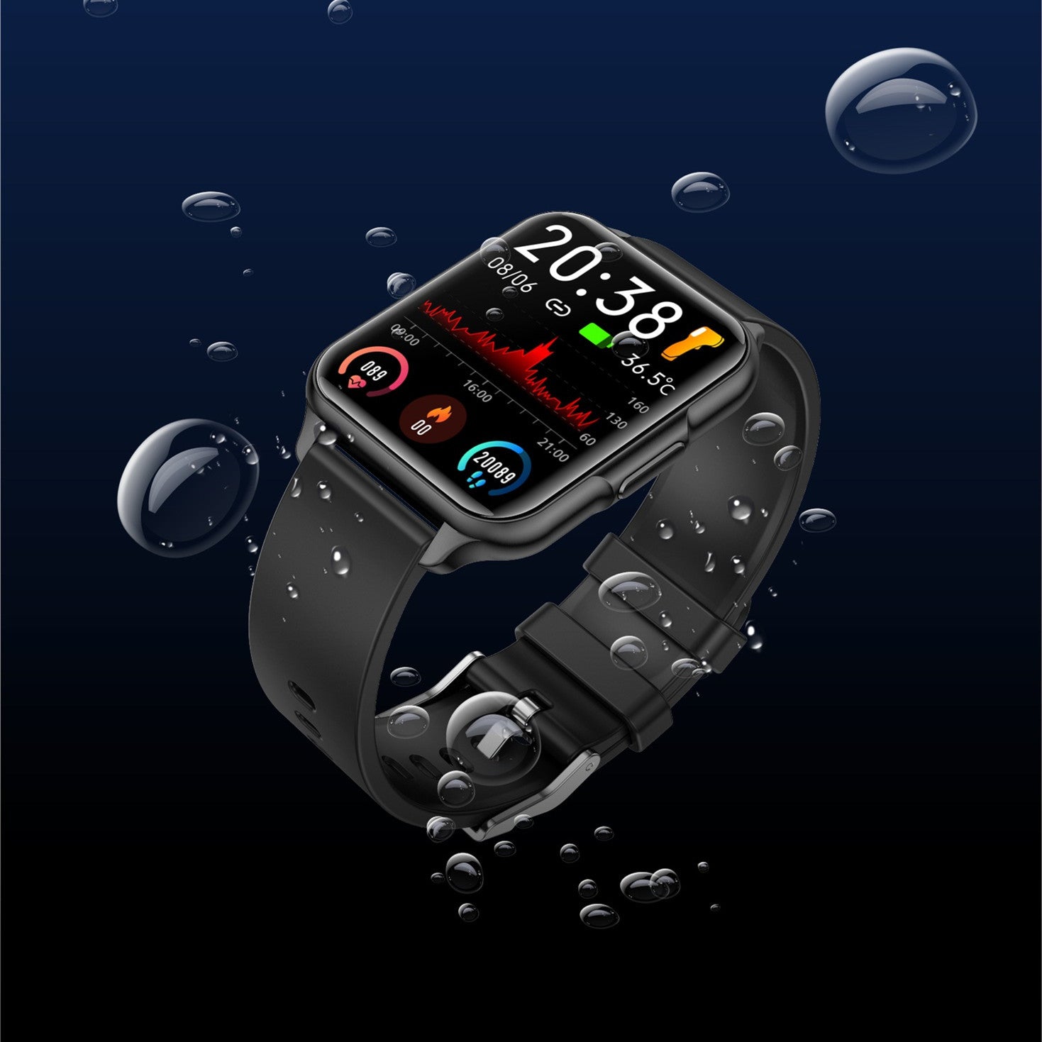 Body Temperature Heart Rate Waterproof Sports Watch
 Product information:
 


 Screen size: 1.83
 
 Interface: USB 2.0
 
 Body memory: 64
 
 Screen material: tft
 
 Wearing method: wristband
 
 Additional functions: WatchesShoparamas.comBody Temperature Heart Rate Waterproof Sports Watch