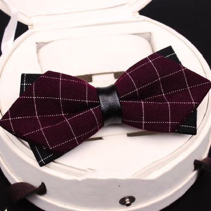 Bowknot Tie for Men
 Material: cloth
 
 Model: S—small, M—medium, L—large, XL—super large
 
 Specifications: dark red stripes (two small bells), dark red stripes (no bells), blue stripClothing & ApparelShoparamas.comBowknot Tie