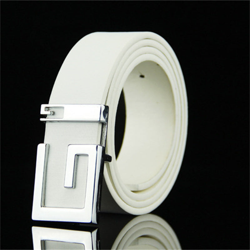 Men's And Women's Fashionable And Simple Smooth Buckle Belts
 Product information:
 


 Material: alloy, imitation leather
 
 Style:Fashion simple
 
 Features:Solid color
 
 Colour: black, white, coffee, camel, dark blue

LenClothing & Apparel for MenShoparamas.comSimple Smooth Buckle Belts