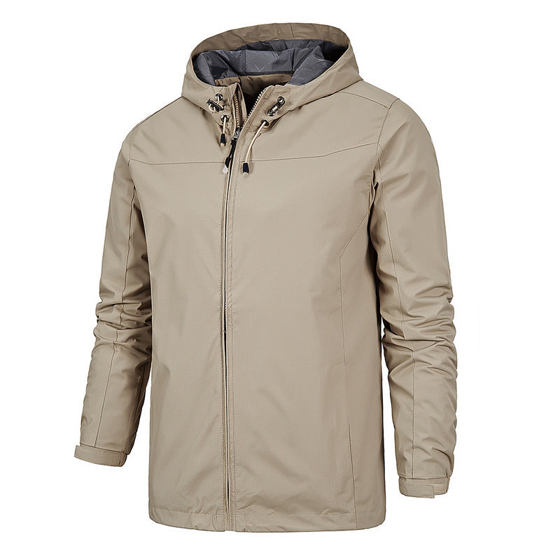 Men's Outdoor All Season Jacket Wind and Waterproof, Warm, Wear-Resistant