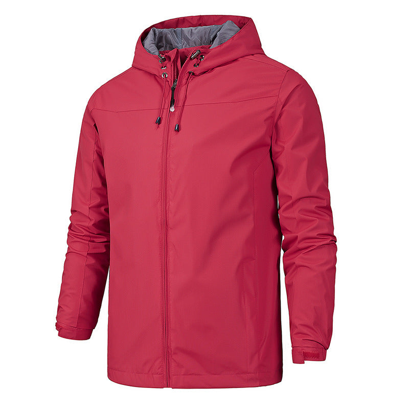 Men's Outdoor All Season Jacket Wind and Waterproof, Warm, Wear-Resistant