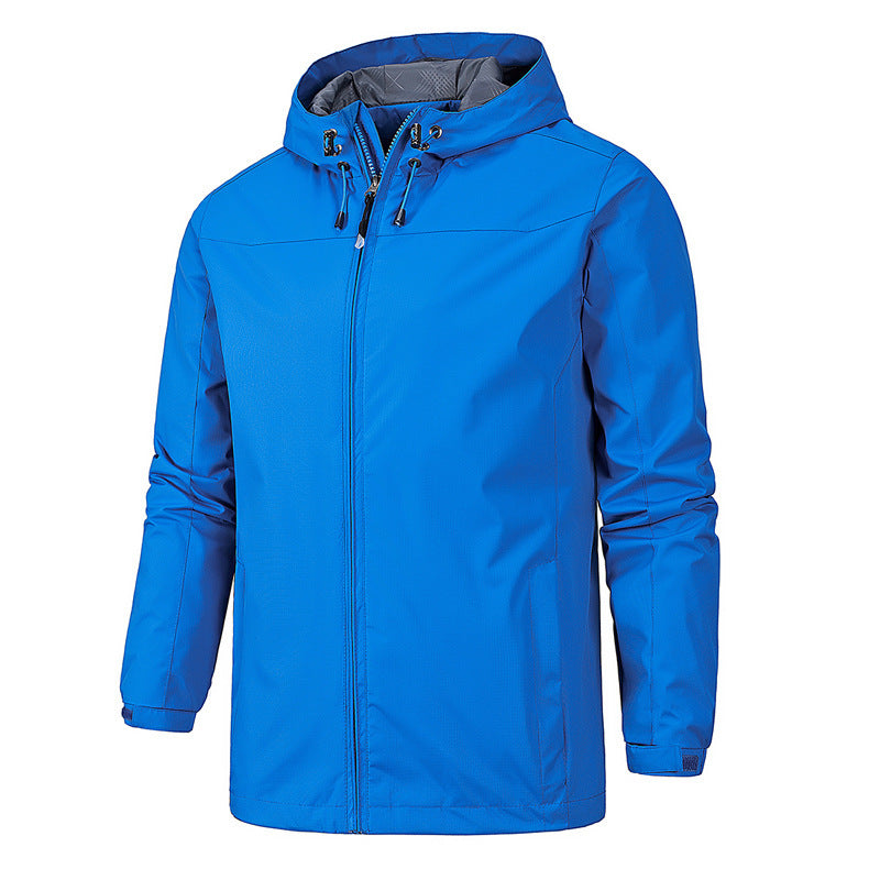 Men's Outdoor All Season Jacket Wind and Waterproof, Warm, Wear-Resistant