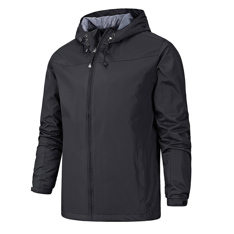 Men's Outdoor All Season Jacket Wind and Waterproof, Warm, Wear-Resistant