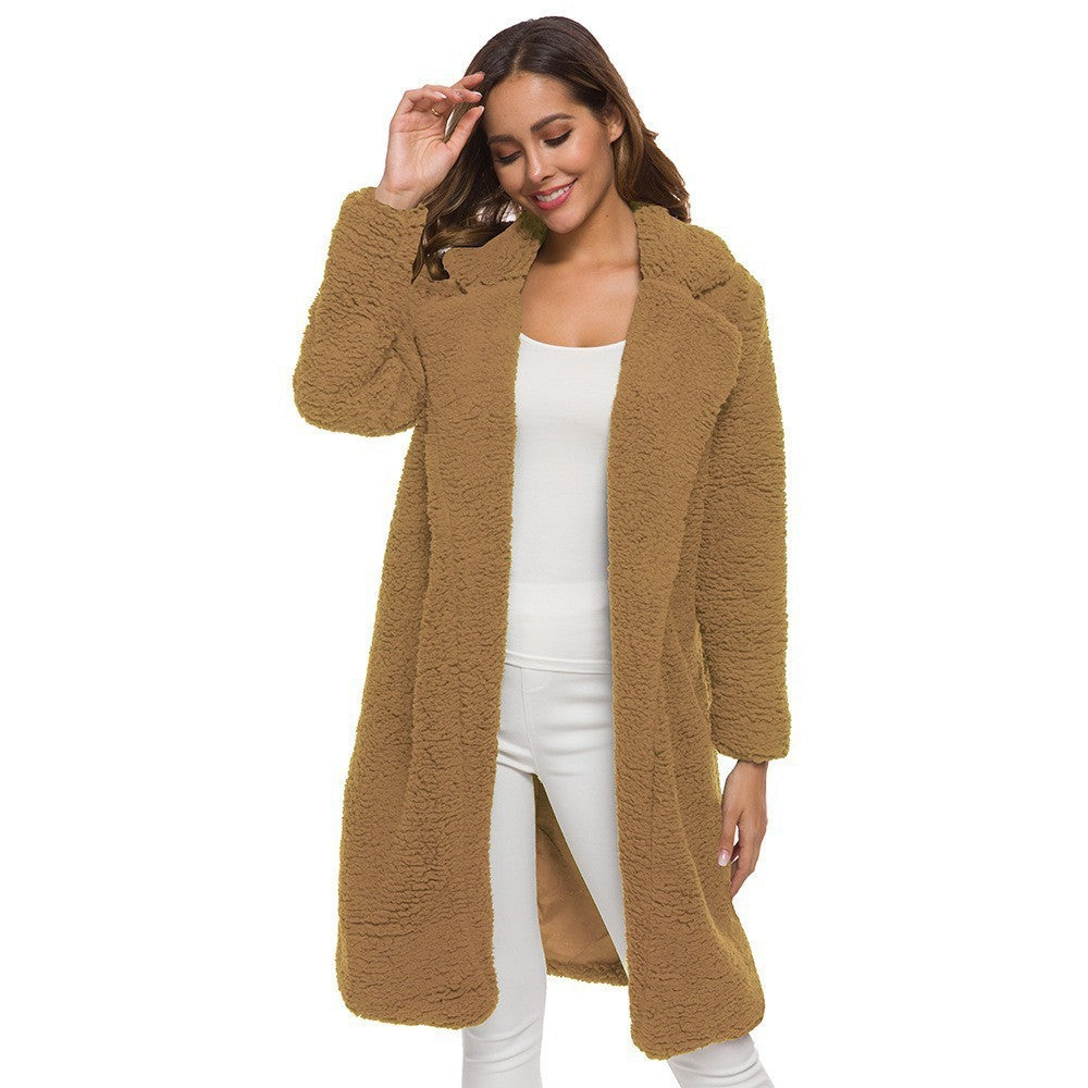 Women's Lapel Long Sleeve Coat