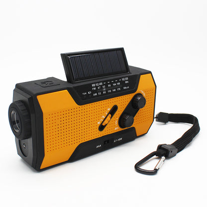 Hand crank solar radio