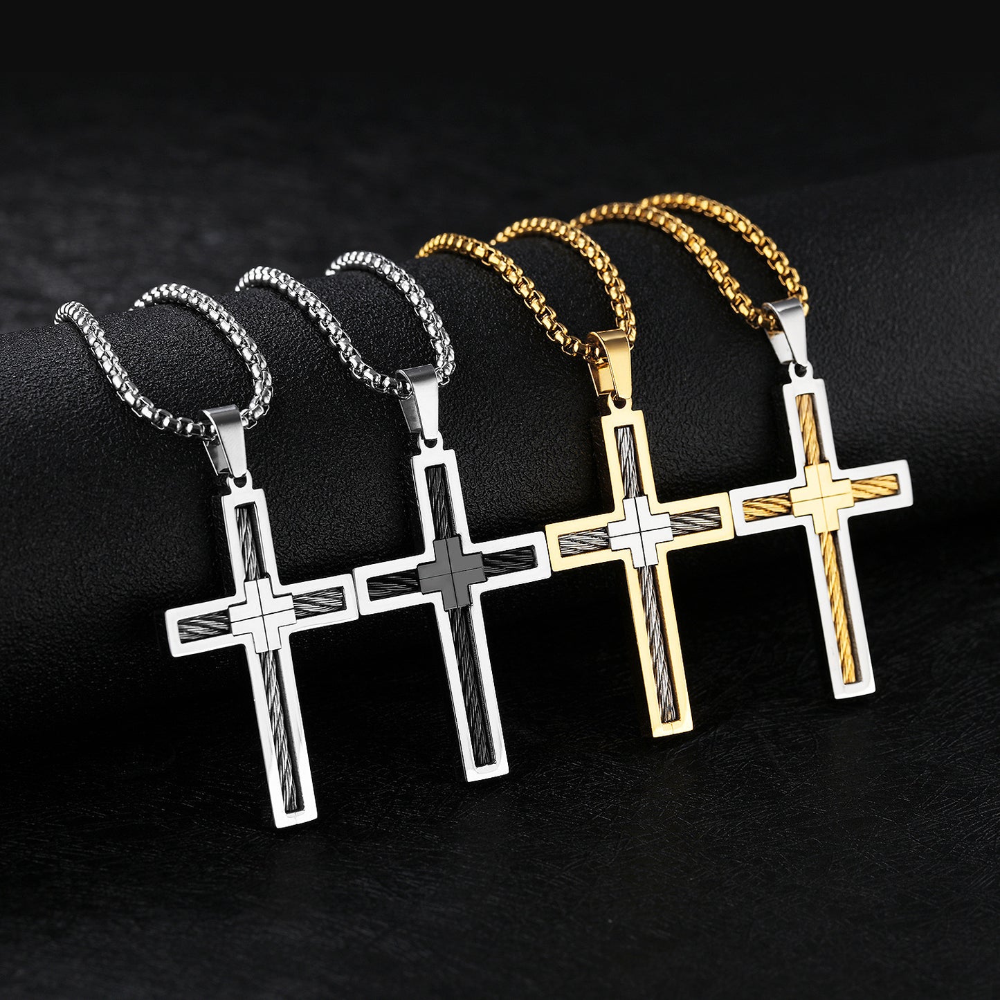 Cross Men's Necklace Trendy Men's PendantStyle: Europe and America Material: titanium steel Style: Couple Modeling: Geometric
Chain length: 550mm
 
  
 

 
   JewelryShoparamas.comNecklace Trendy Men'