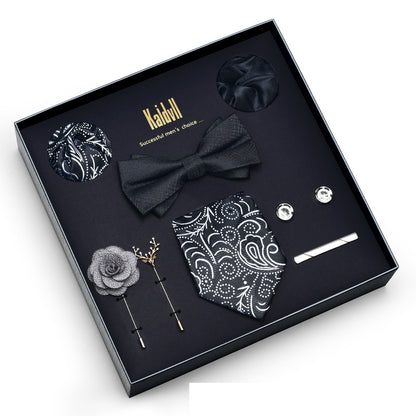 Eight Piece Tie Square Bow Tie Brooch
 
 Product information:
 
 
 Material: polyester yarn
 
 Pattern: color matching
 
 Color: 6001, 6002, 6003, 6004, 6005, 6006, 6007, 6008, 6009, 6010, 6011, 6012, 6Clothing & ApparelShoparamas.comPiece Tie Square Bow Tie Brooch