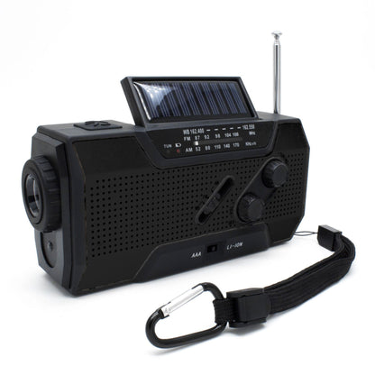 Hand crank solar radio