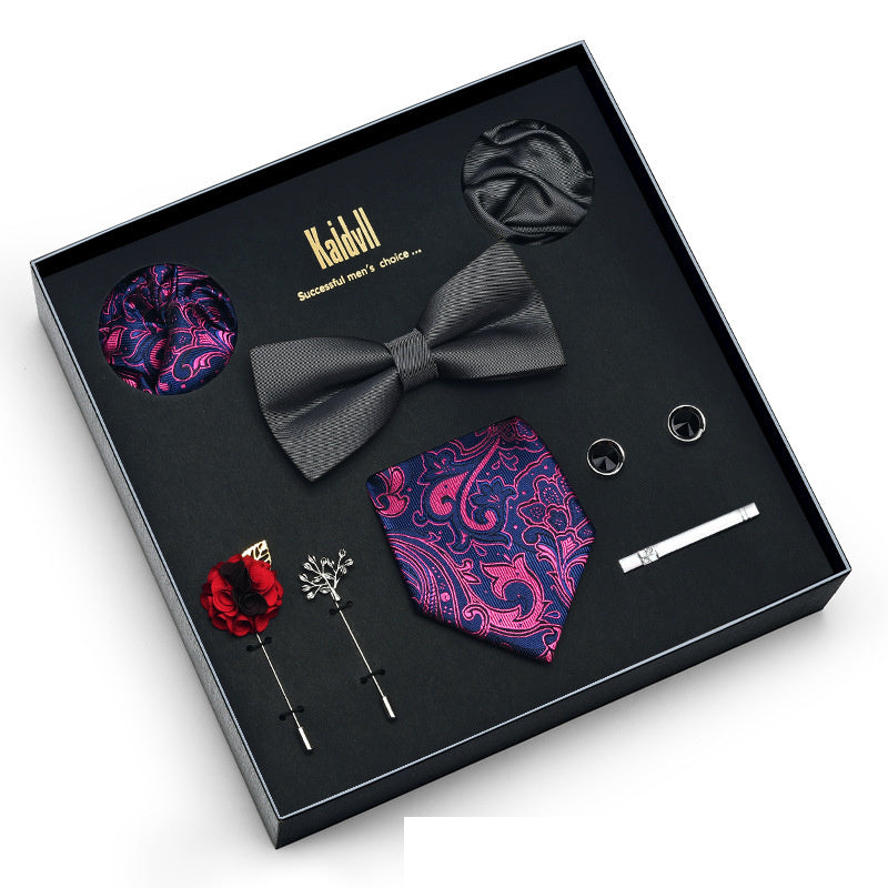 Eight Piece Tie Square Bow Tie Brooch
 
 Product information:
 
 
 Material: polyester yarn
 
 Pattern: color matching
 
 Color: 6001, 6002, 6003, 6004, 6005, 6006, 6007, 6008, 6009, 6010, 6011, 6012, 6Clothing & ApparelShoparamas.comPiece Tie Square Bow Tie Brooch
