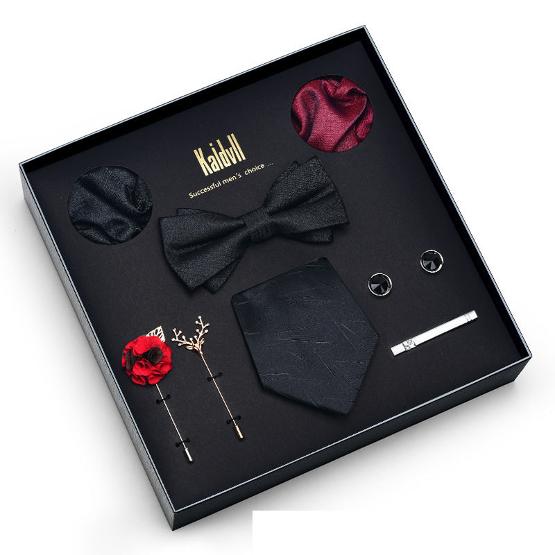 Eight Piece Tie Square Bow Tie Brooch
 
 Product information:
 
 
 Material: polyester yarn
 
 Pattern: color matching
 
 Color: 6001, 6002, 6003, 6004, 6005, 6006, 6007, 6008, 6009, 6010, 6011, 6012, 6Clothing & ApparelShoparamas.comPiece Tie Square Bow Tie Brooch