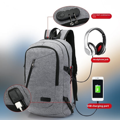 Student Backpack Usb Charging Teenagers
 Product information:
 
 Lining texture: Polyester
 
 Applicable scenario: School Education
 
 Color: 1803 Gray, 1803 Blue, 1803 Black
 
 Applicable gender: neutralLuggage & Travel BagsShoparamas.comStudent Backpack Usb Charging Teenagers