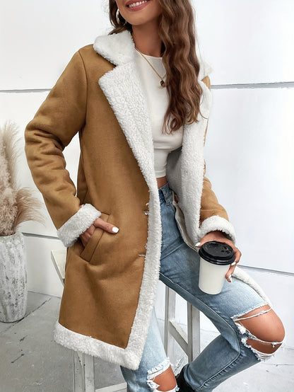 Women's Long-sleeved Thick Woolen Coat