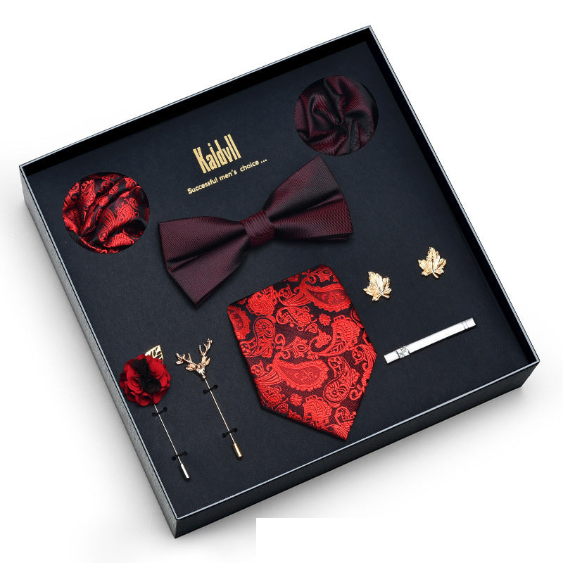 Eight Piece Tie Square Bow Tie Brooch
 
 Product information:
 
 
 Material: polyester yarn
 
 Pattern: color matching
 
 Color: 6001, 6002, 6003, 6004, 6005, 6006, 6007, 6008, 6009, 6010, 6011, 6012, 6Clothing & ApparelShoparamas.comPiece Tie Square Bow Tie Brooch