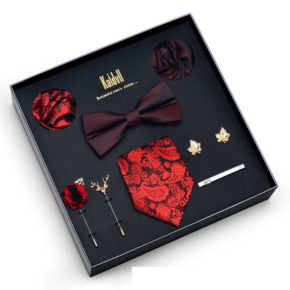 Eight Piece Tie Square Bow Tie Brooch
 
 Product information:
 
 
 Material: polyester yarn
 
 Pattern: color matching
 
 Color: 6001, 6002, 6003, 6004, 6005, 6006, 6007, 6008, 6009, 6010, 6011, 6012, 6Clothing & ApparelShoparamas.comPiece Tie Square Bow Tie Brooch