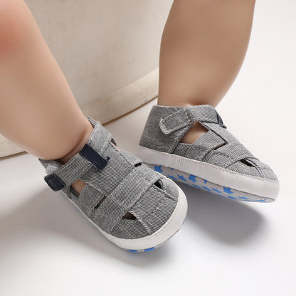 Kids Newborn Baby Boys Fashion Summer Soft Crib Shoes First Walker Anti Slip Sandals Shoe