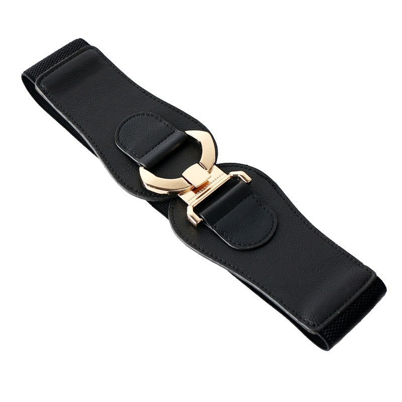 Fashion Women's Stretch Belt Accessories
 Product information:
 
 Width: thick type (&gt;4cm)
 
 Color: Black YF 516, Brown YF 516
 
 Belt buckle material: Alloy
 
 Material: PU (artificial leather)
 
 FasClothing & Apparel for WomenShoparamas.comStretch Belt Accessories