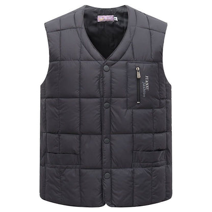 Men's Deck Down Vest Plus-sized to keep you Warm in the Winter