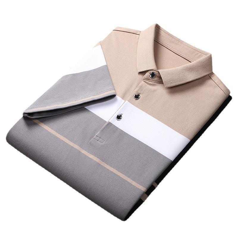 Cotton Striped Stitching Polo Shirt Men's High-end Light Business Stri
 Product information:
 
 Pattern: stripes
 
 Color: green, medium apricot, Blue, Orange
 
 Size: M,L,XL,2XL,3XL,4XL
 
 Fabric name: Combed Cotton
 
 Inventory Type:Clothing & Apparel for MenShoparamas.comCotton Striped Stitching Polo Shirt Men'