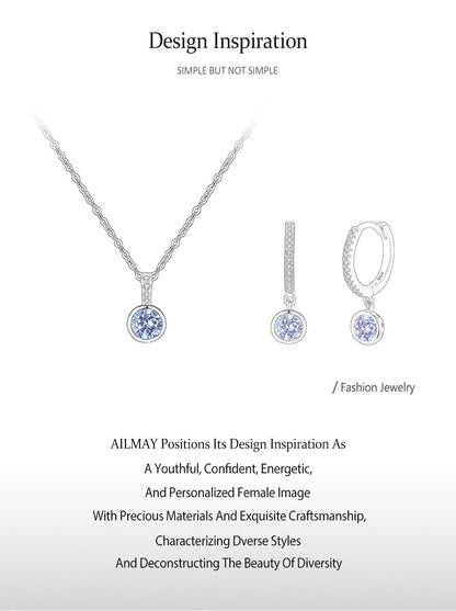 Women's Light Luxury Sea Blue Artificial Diamond Earrings Necklace
 Product information:
 
 Treatment Process: Micro inlay
 
 Color: white gold
 
 Pendant material: 925 silver
 
 Chain style: cross chain
 
 Material: Silver
 
 PuriWomen's JewelryShoparamas.comLight Luxury Sea Blue Artificial Diamond Earrings Necklace