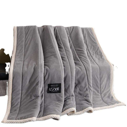 Thick Warm Winter Bed Blankets Wool Blanket Bedspread
 
 Product information :
 
 
 Color: cashmere+flannel [blue-gray] cashmere+flannel [gray] cashmere+flannel [blue] cashmere+flannel [pink] cashmere+flannel [fruit grBedding & DecorShoparamas.comThick Warm Winter Bed Blankets Wool Blanket Bedspread