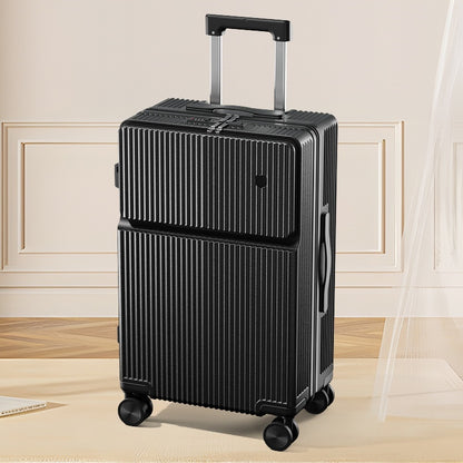 Front Half-opening Multifunctional Luggage
 Product information:
 
 Lining texture: Polyester
 
 Applicable scenario: leisure travel
 
 Color: 3029# front fastening Black, 3029# front fastening pink, 3029# fLuggage & Travel BagsShoparamas.comFront Half-opening Multifunctional Luggage