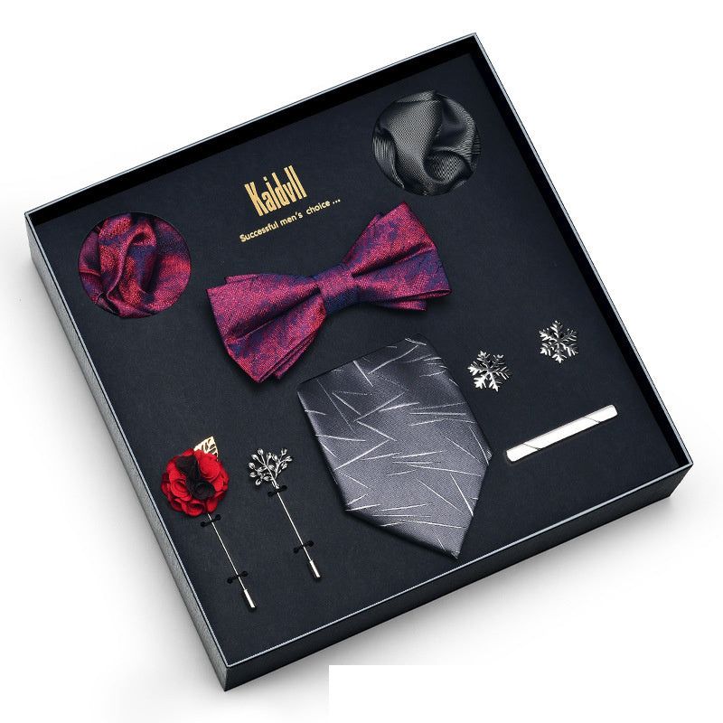 Eight Piece Tie Square Bow Tie Brooch
 
 Product information:
 
 
 Material: polyester yarn
 
 Pattern: color matching
 
 Color: 6001, 6002, 6003, 6004, 6005, 6006, 6007, 6008, 6009, 6010, 6011, 6012, 6Clothing & ApparelShoparamas.comPiece Tie Square Bow Tie Brooch