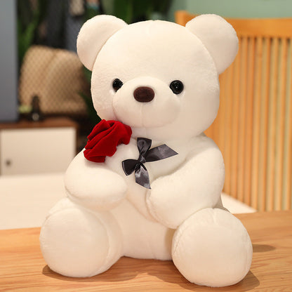 Lovely Hug Roses Teddy Bear, Nice Birthday Gift Girlfriend Valentine's Day