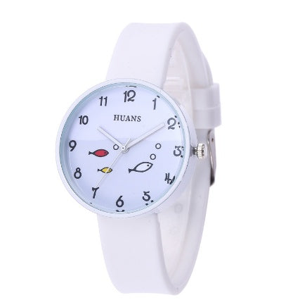 Children Watch For Girls Color Silicone Strap Fashion Quartz Wristwatc
Clasp Type: Buckle 

Dial Diameter: 36mm

Band Width: 15mm

Movement: Quartz

Dial Window Material Type: Glass

Style: Fashion &amp; Casual

Water Resistance Depth:WatchesShoparamas.comGirls Color Silicone Strap Fashion Quartz Wristwatch Fish Dial Cartoon Kids Clock