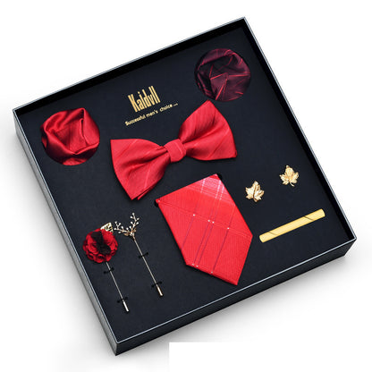 Eight Piece Tie Square Bow Tie Brooch
 
 Product information:
 
 
 Material: polyester yarn
 
 Pattern: color matching
 
 Color: 6001, 6002, 6003, 6004, 6005, 6006, 6007, 6008, 6009, 6010, 6011, 6012, 6Clothing & ApparelShoparamas.comPiece Tie Square Bow Tie Brooch