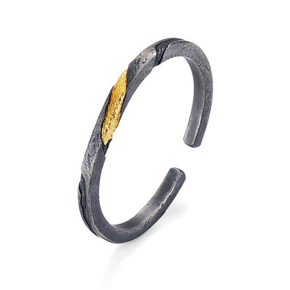 Bracelet Men's Pure Silver Personalized Retro Set In 24K Gold
 Product information:
 


 Material: Silver metal
 
 Material: 99 sterling silver
 
 Style: Original Design
 
 Color classification: Handmade Customization | FlowinJewelryShoparamas.comPure Silver Personalized Retro Set