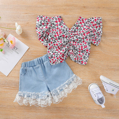 Children Clothes Shirt Girl Clothing Summer Baby Girl
 Product Information:
 
 Applicable age: 3 months
 
 Color classification: 2T 3T 4T 5T 6T
 
 Material composition: other 100%


 


 Size Information：
 
 Reference Babies & ToddlersShoparamas.comChildren Clothes Shirt Girl Clothing Summer Baby Girl