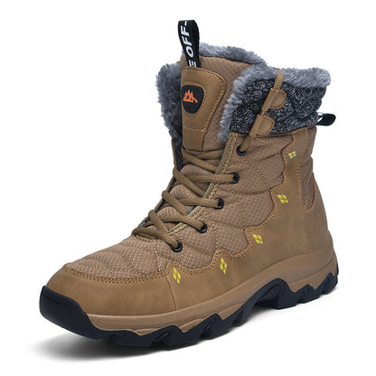 Men's Thick-soled Daily Outdoor Fleece-lined High-top Boots