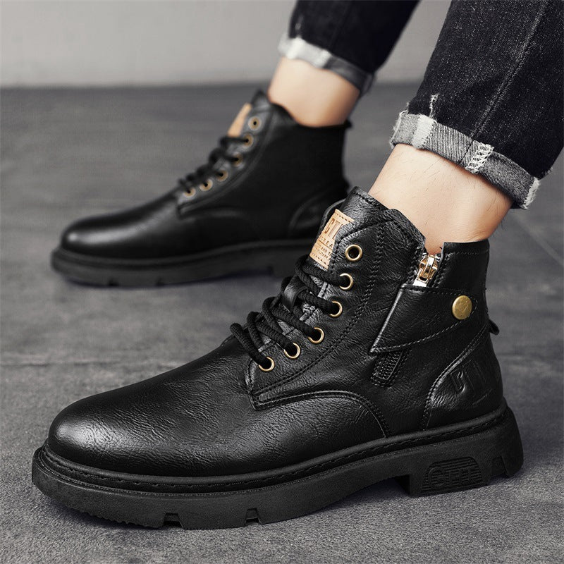 Retro British Style High Cut Martin Boots For Men