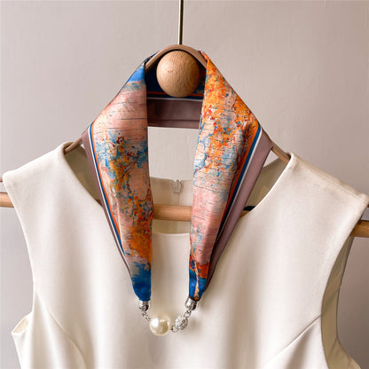 Women's Day Magnetic Suction Convenient Small Silk Scarf Popular
 Product information:
 
 Processing Technology: Printing
 
 Fabric name: Rayon
 
 Color: magnetic snap silk scarf 1 #, magnetic snap silk scarf 2 #, magnetic snap sClothing & Apparel for WomenShoparamas.comDay Magnetic Suction Convenient Small Silk Scarf Popular