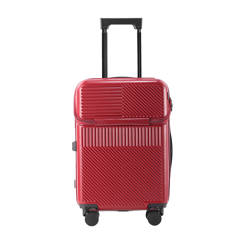 US Multi-functional Front Fastening Luggage Large Capacity
 Product information:
 
 Pattern: solid color
 
 Lining texture: Polyester
 
 Applicable scenario: leisure travel
 
 Color: white, black, red, dark green, silver
 
Luggage & Travel BagsShoparamas.comMulti-functional Front Fastening Luggage Large Capacity