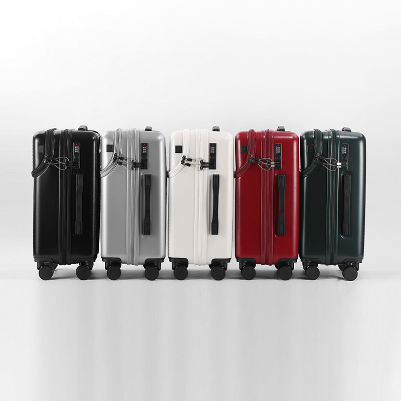 US Multi-functional Front Fastening Luggage Large Capacity
 Product information:
 
 Pattern: solid color
 
 Lining texture: Polyester
 
 Applicable scenario: leisure travel
 
 Color: white, black, red, dark green, silver
 
Luggage & Travel BagsShoparamas.comMulti-functional Front Fastening Luggage Large Capacity