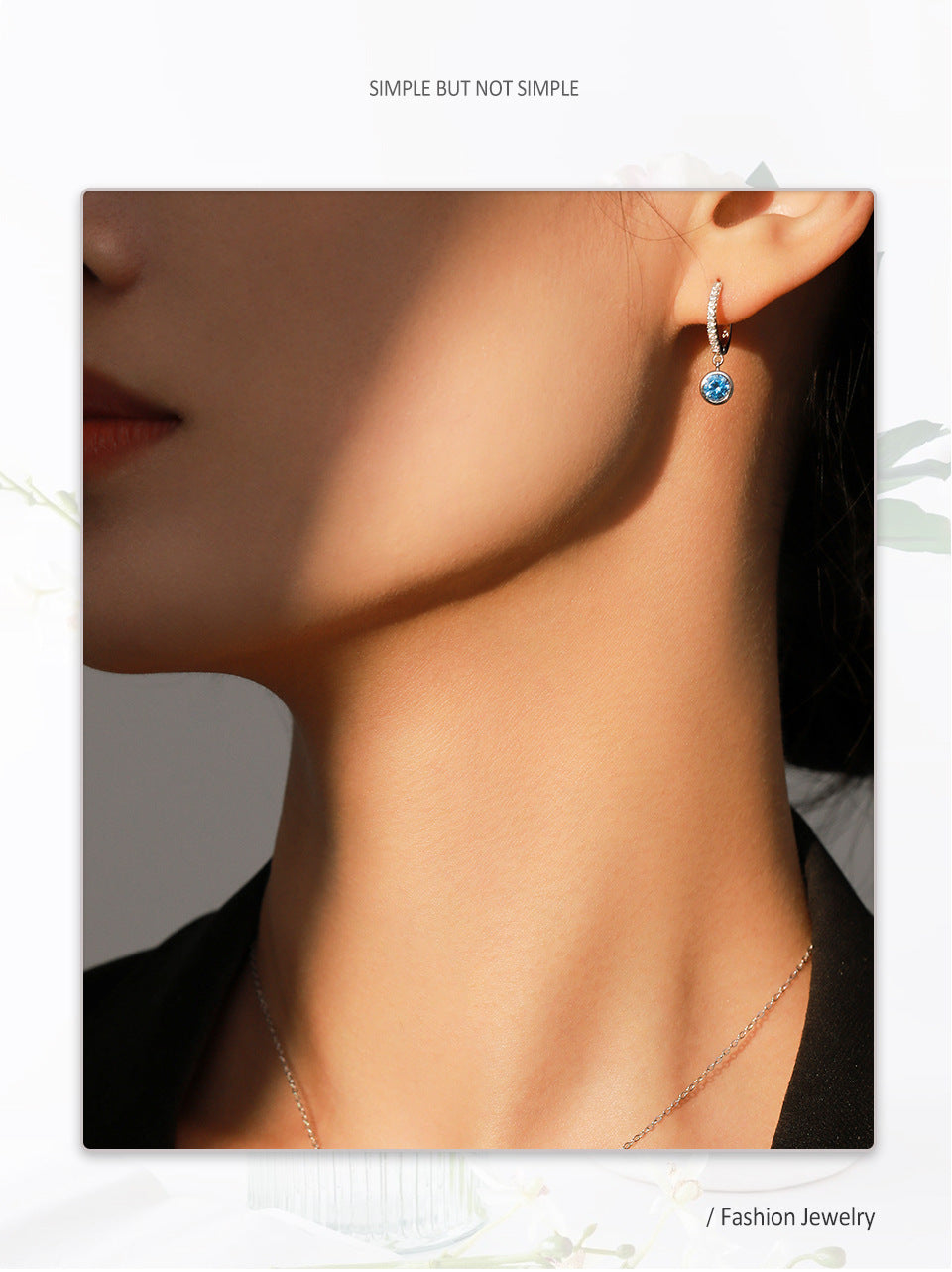 Women's Light Luxury Sea Blue Artificial Diamond Earrings Necklace
 Product information:
 
 Treatment Process: Micro inlay
 
 Color: white gold
 
 Pendant material: 925 silver
 
 Chain style: cross chain
 
 Material: Silver
 
 PuriWomen's JewelryShoparamas.comLight Luxury Sea Blue Artificial Diamond Earrings Necklace