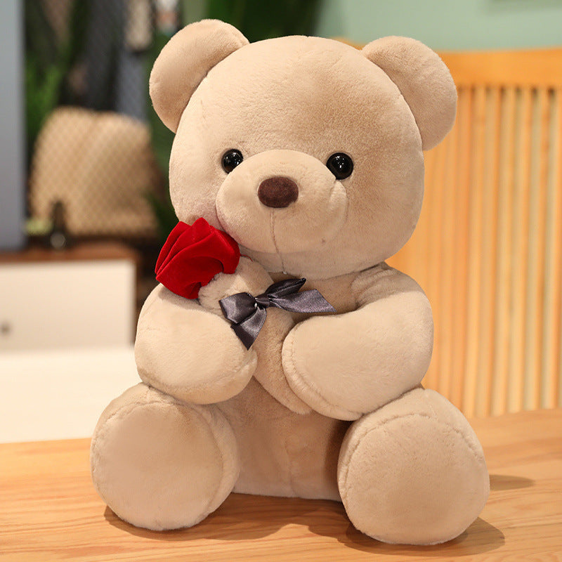 Lovely Hug Roses Teddy Bear, Nice Birthday Gift Girlfriend Valentine's Day