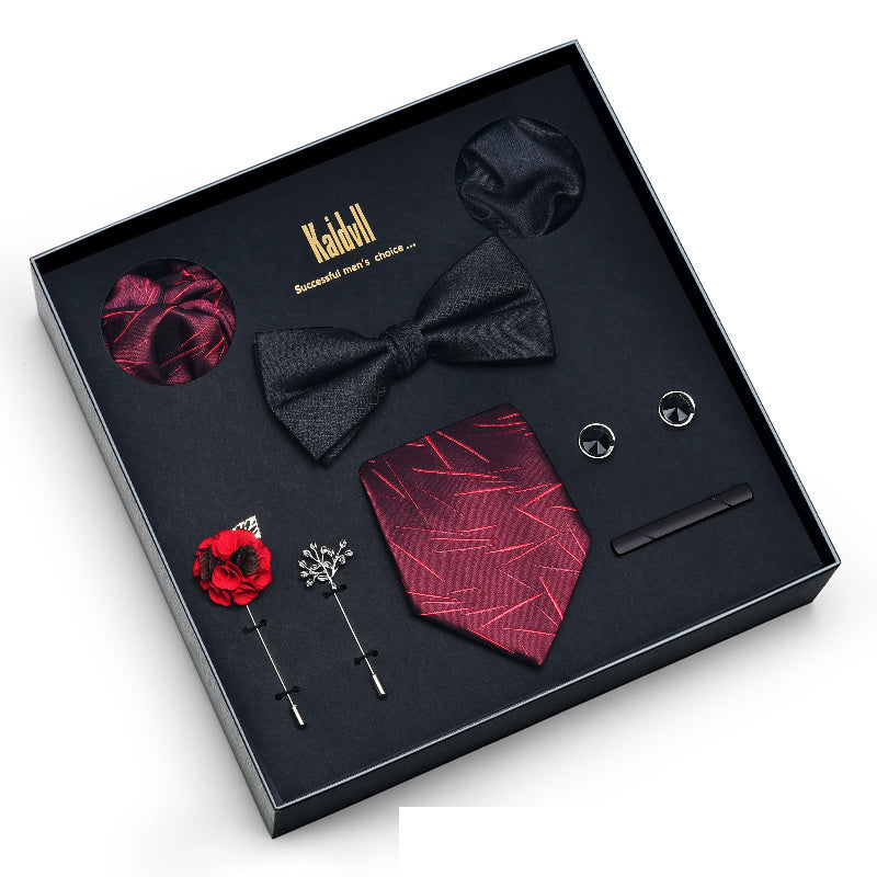 Eight Piece Tie Square Bow Tie Brooch
 
 Product information:
 
 
 Material: polyester yarn
 
 Pattern: color matching
 
 Color: 6001, 6002, 6003, 6004, 6005, 6006, 6007, 6008, 6009, 6010, 6011, 6012, 6Clothing & ApparelShoparamas.comPiece Tie Square Bow Tie Brooch